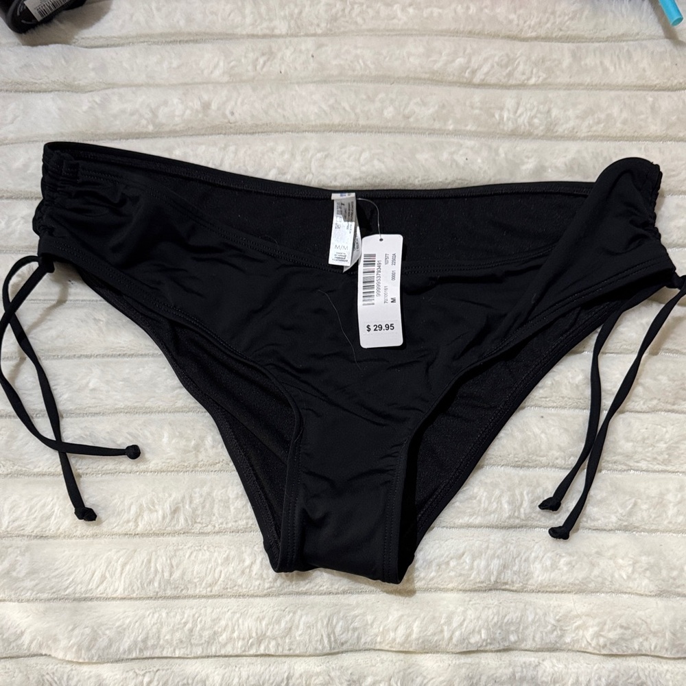 La Vie en Rose Black Bikini Bottom with Side Ties